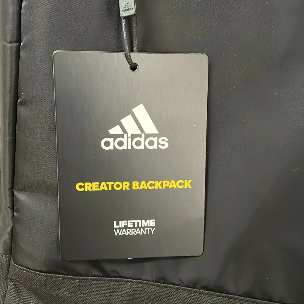 Adidas Creator backpack. Black. Tech friendly with laptop sleeve. New with tags. - Picture 3 of 12